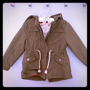 Zara Babygirl green army jacket